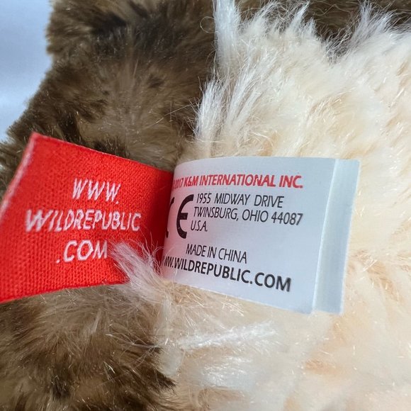 Wolf Plush Wild Republic Golden Brown Sitting Stuffed Animal Toy 13" - Picture 5 of 8